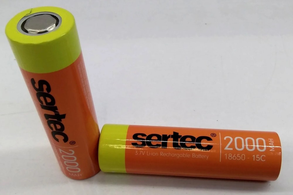 باطری لیتیوم یون شارژی سرتکSERTEC 18650 3.7V 2000MAH 15C