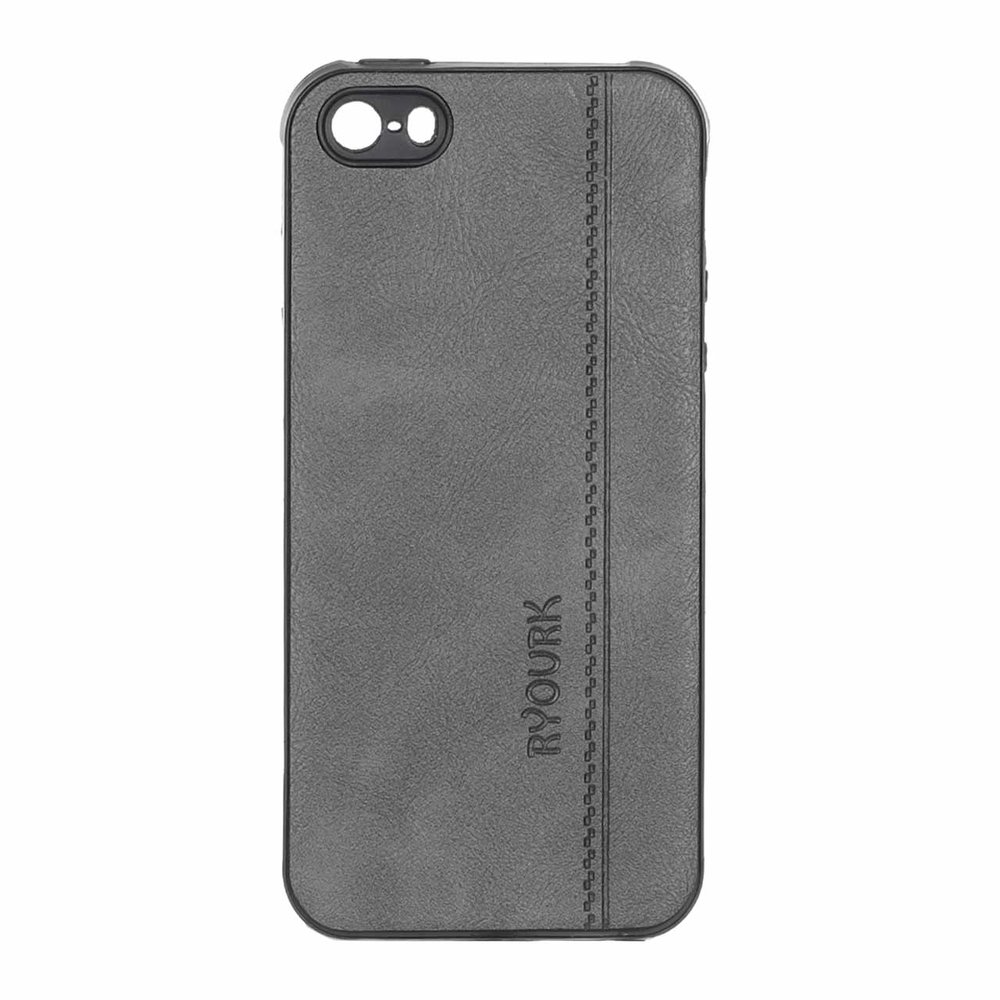 قاب طرح چرم RYOURK مدل Apple iPhone 5 / iPhone 5S – خاکستری