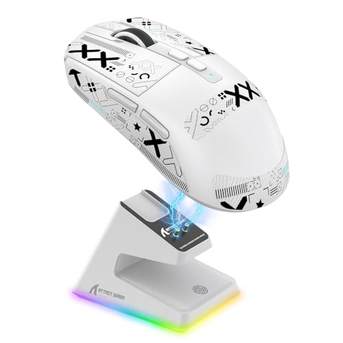 ماوس گیمینگ ATTACK SHARK بی‌سیم X6 با پایه شارژ با نور
