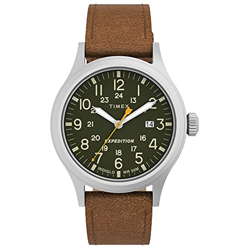 Timex — Brown/Green/Silver-Tone