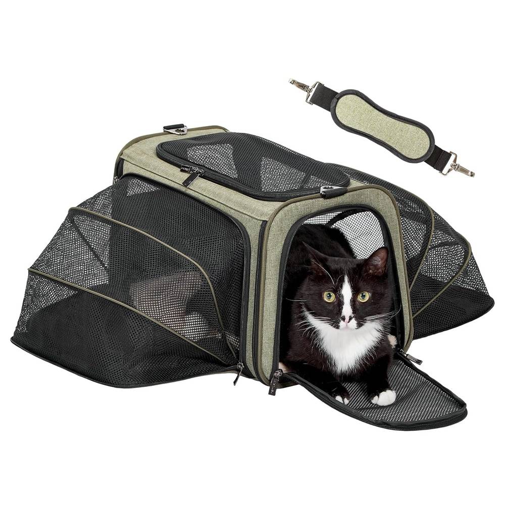 حمل گربه Petsfit، حمل حیوان خانگی قابل افزایش، حامل تاشو دو