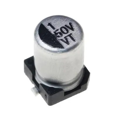 خازن الکترولیت اس ام دی 1 میکرو فاراد 50 ولت 1UF 50V SMD 4*5.4mm