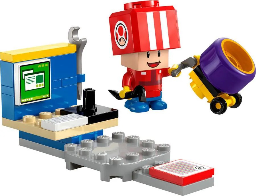 لگو Super Mario Mario Kart Toad (Pit Crew) کد 30702