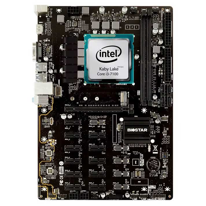 باندل کارکرده biostar B250+CPU i3 7100+FAN
