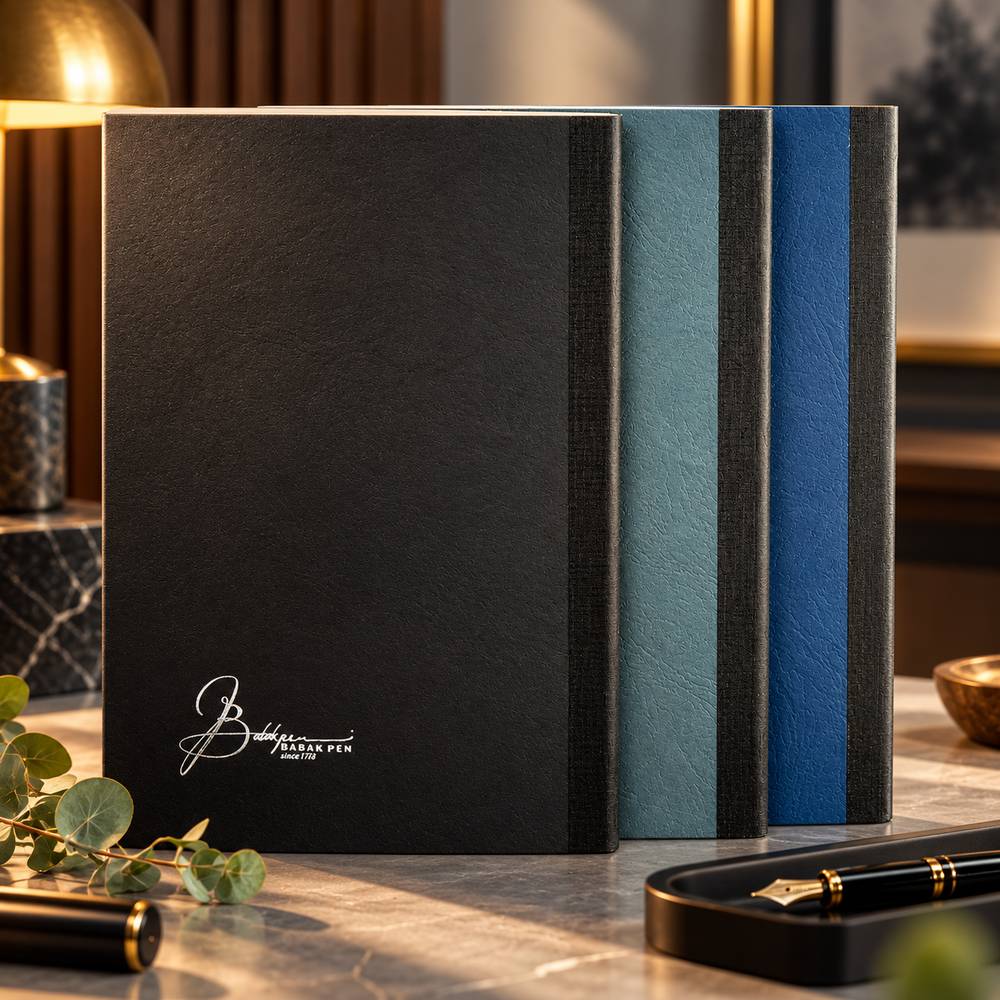 دفتر یادداشت سه نقش جلد نرم BABAK notebook Soft cover Se naghsh A5 Se naghsh BABAK notebook Soft cover Se naghsh A5