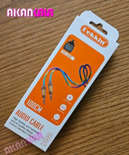 کابل AUX تمام فلز هفت رنگ DEKKIN DK-A06