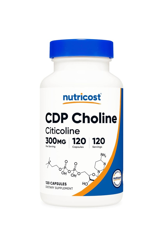 کپسول گیاهی CDP Choline (سیتیکولین) Nutricost - بسته ۱۲۰ عددی