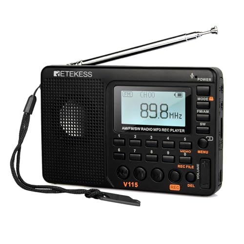 رادیو موج Retekess کوتاه ، رادیو دیجیتال AM FM، گیرنده موج