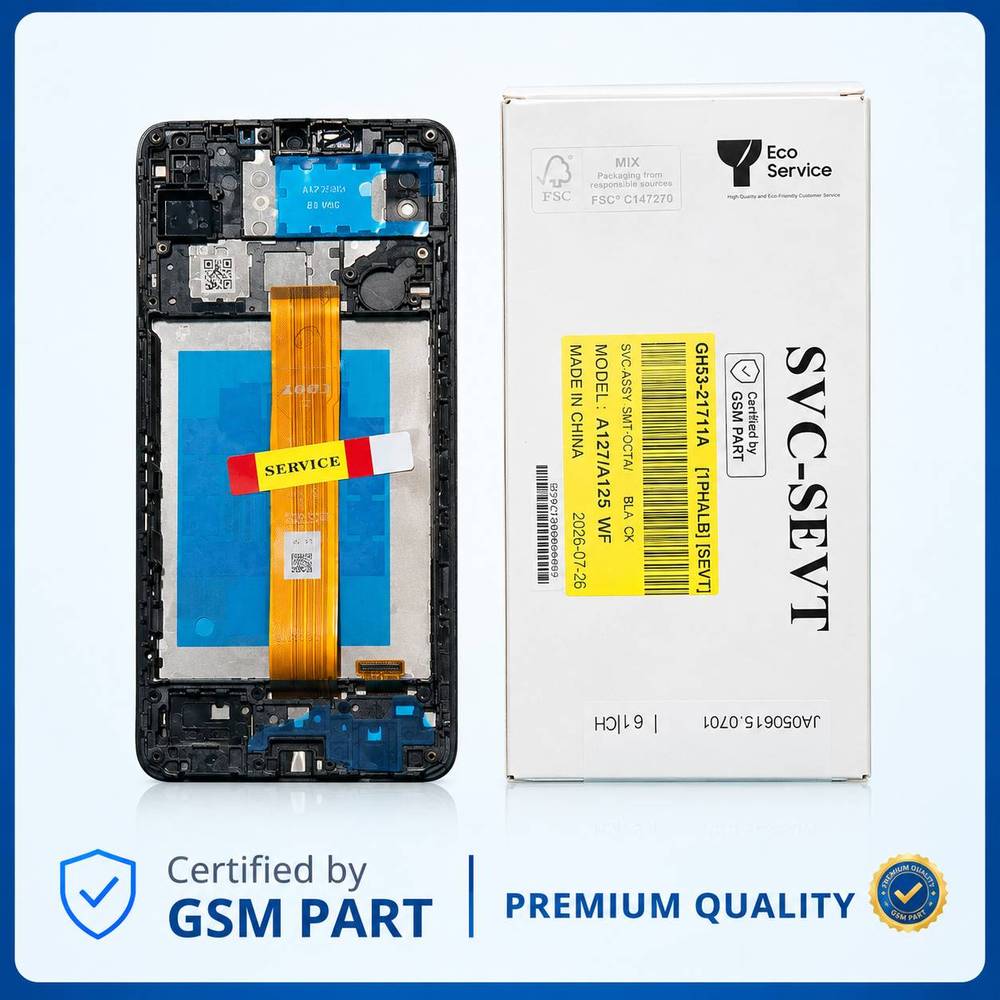 LCD SAMSUNG A12 (A127 / A125) (FULL) W.F (SERVICE PACK) GSM PART