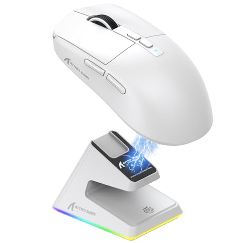 ماوس X6 ATTACK SHARK 49 گرمی SUPERLIGHT با پایه شارژ