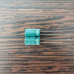 TAICON 25V 100uF – خازن 100 میکرو فاراد 25 ولت سری HF