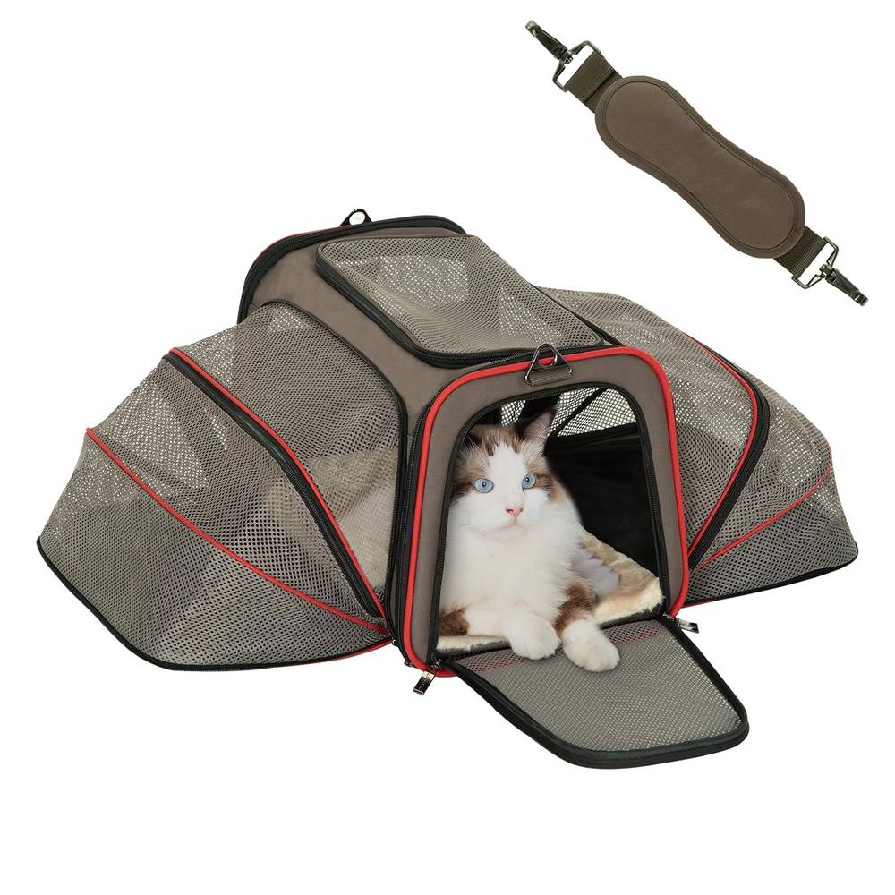 حمل سگ Petsfit گربه قابل گسترش برای 2 گربه، 19 اینچ Lx 12