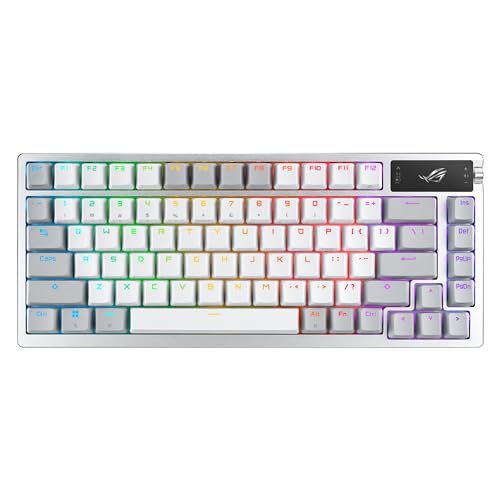 کیبورد گیمینگ بی‌سیم ASUS ROG Azoth 75 درصد با نمایشگر OLED