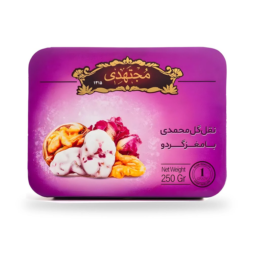 Mojtahedi Urmia Damask Rose Noghl with Walnut