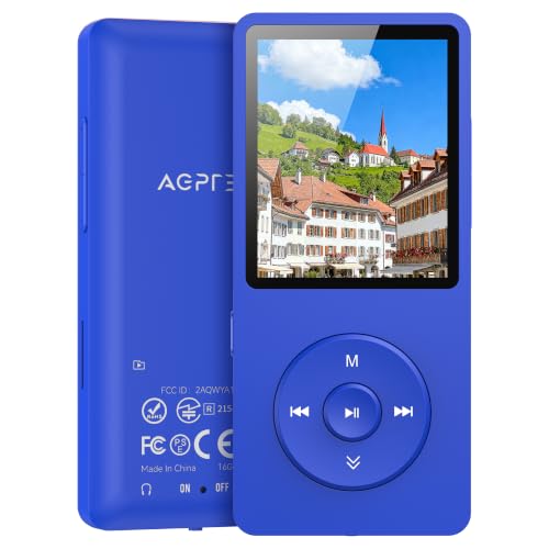 پخش کننده AGPTEK MP3 16 گیگابایتی A02 پخش 70 ساعت پخش
