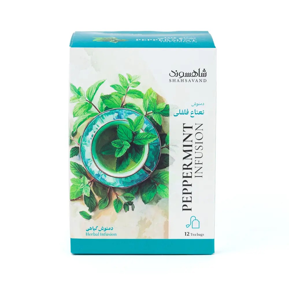Shahsavand Peppermint Herbal Tea, 12 Tea Bags