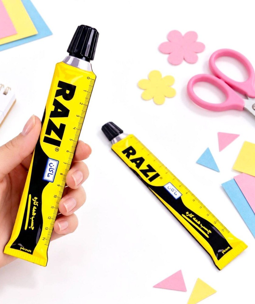 خط کش طرح چسب رازی