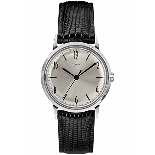 Timex Marlin 34mm Hand Wind دهه 1960 تجدید چاپ، نقره ای