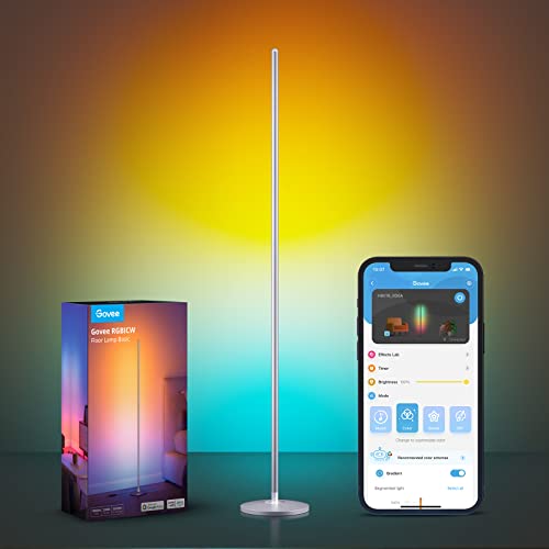 چراغ کفی Govee RGBIC نقره ای، چراغ گوشه LED با الکسا | چراغ