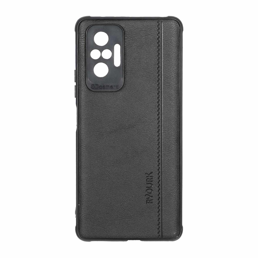قاب طرح چرم RYOURK مدل Xiaomi Redmi Note 10 Pro 4G / Redmi Note 10 Pro Max – مشکی