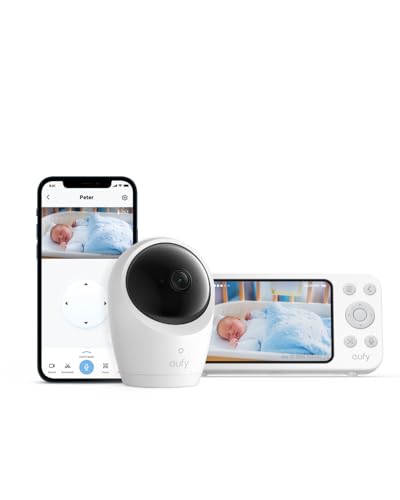 مانیتور کودک امنیت eufy E20، دوربین 2K، صفحه نمایش 5 اینچی
