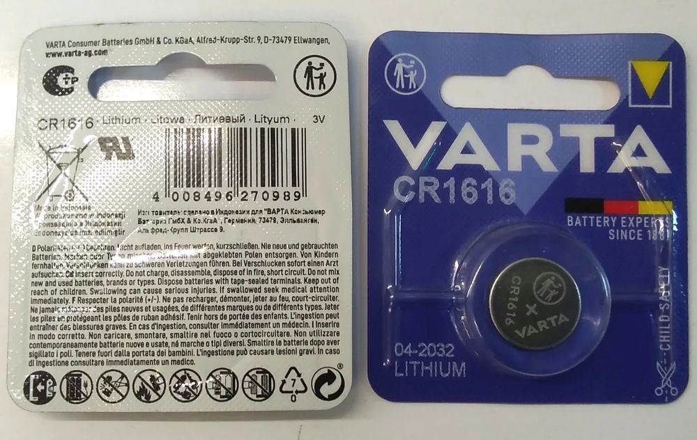 باطری لیتیوم سکه ای وارتاVARTA CR1616 LITHIUM 3V