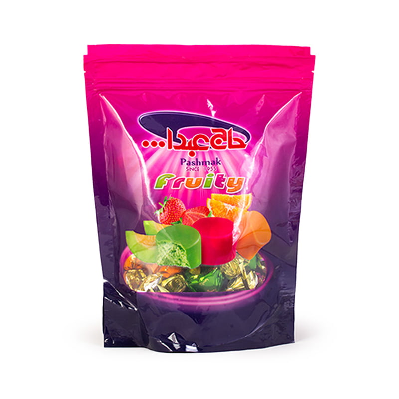Pashmak de frutas Haj Abdollah, pack con bolsa de transporte de 350 g