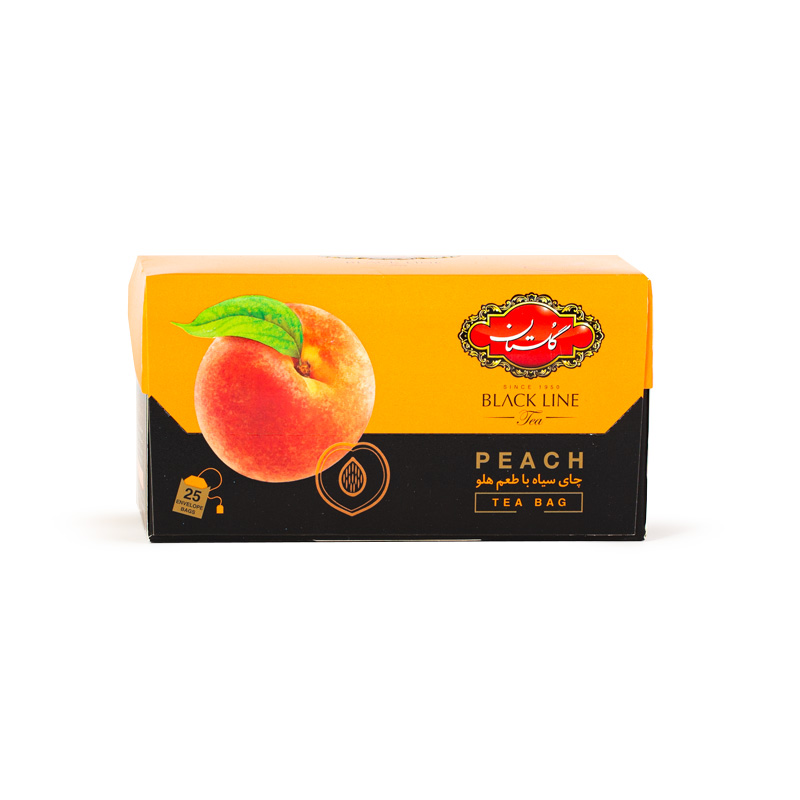 Bolsitas de té de melocotón Golestan, pack de 25