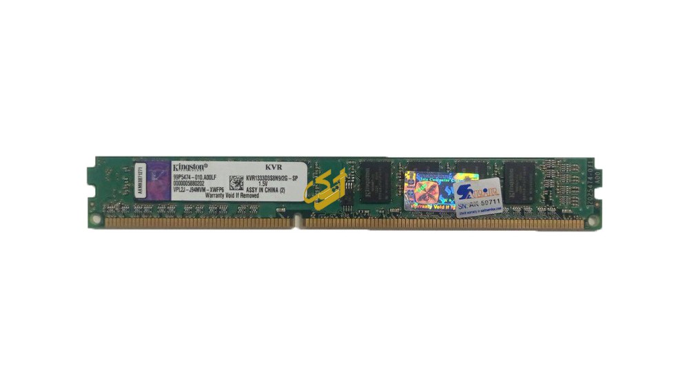 رم دسکتاپ kingston DDR3 1333mhz 2GB مدل kvr1333d3s8n92g_sp