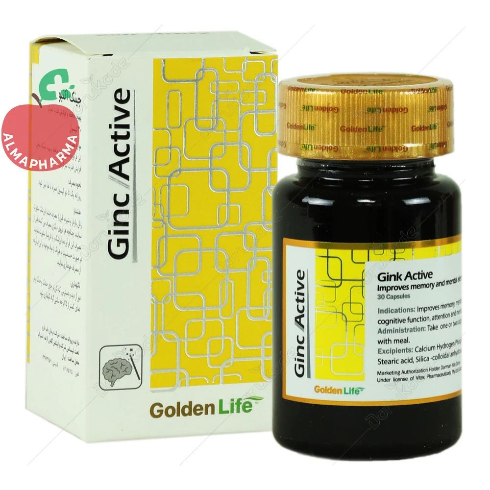 کپسول جینک اکتیو گلدن لایف - خرید از آلمافارما
