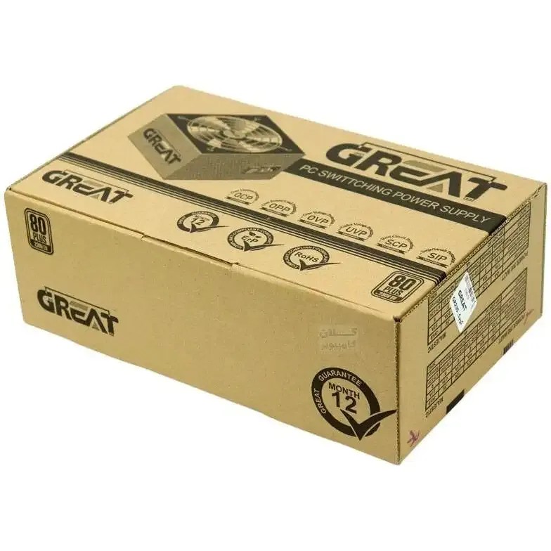 پاور کیس مدل GR-230 برند GREAT گریت - 230W - RoHS / ErP - غیر ماژولار