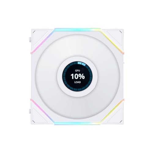 فن کیس Lian Li UNI Fan TL LCD 120 سفید با نمایشگر 1.6 اینچی