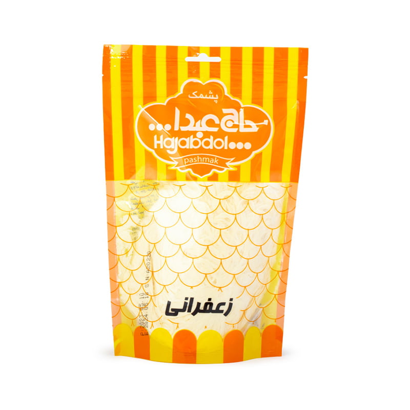 Pashmak de azafrán Haj Abdollah, bolsa zip de 180 g