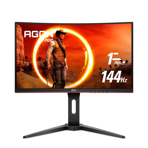 مانیتور AOC گیمینگ بدون فریم خمیده 24 اینچی، پنل VA 1500r