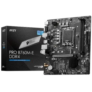 مادربرد ام اس ای مدل MSI PRO B760M-E DDR4 (فروش فقط با سیستم کامل)