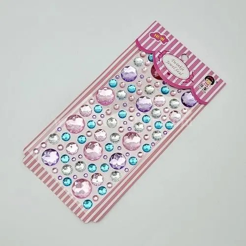 نگین چسبی گرد رنگی