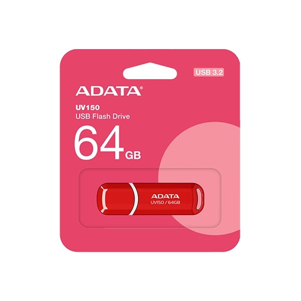 فلش UV150 64G قرمز A-DATA USB 3.2