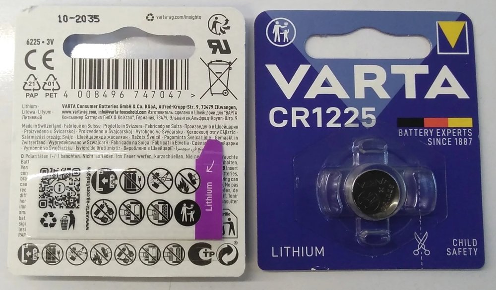 باطری لیتیوم سکه ای وارتاVARTA CR1225 LITHIUM 3V