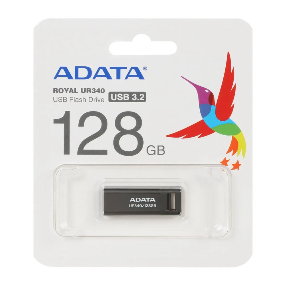 فلش مموری ADATA USB3.2 مدل ROYAL UR340 ظرفیت 128GB - مشکی (گارانتی پنج ساله آونگ)