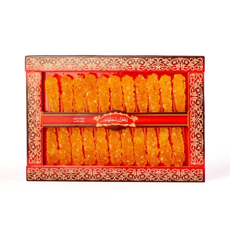 Mojtahedi Saffron Nabat Sticks, 22 Pcs Special Gilded Box