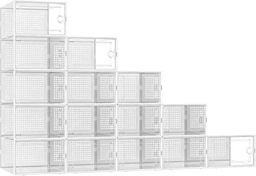X-Large 15 STEUGO Packable Stackable صناديق تخزين الأحذية