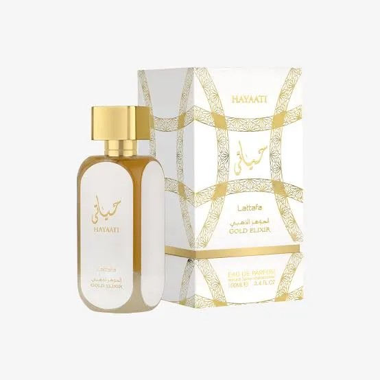 عطر و ادکلن زنانه و مردانه لطافه حیاتی گلد الکسیر الجوهر Lattafa Hayaati Gold Elixir Al Johar EDP