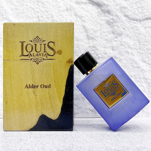 ادکلن(پرفیوم) مردانه لوئیس آلاویا Louis Alavia مدل Alder Oud (گرین آیریش) 80میلی لیتر باکس چوب و رزین - هلیا