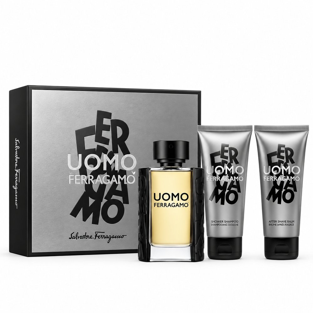 Salvatore Ferragamo Uomo Men EDT 3-Piece Gift Set 100ml