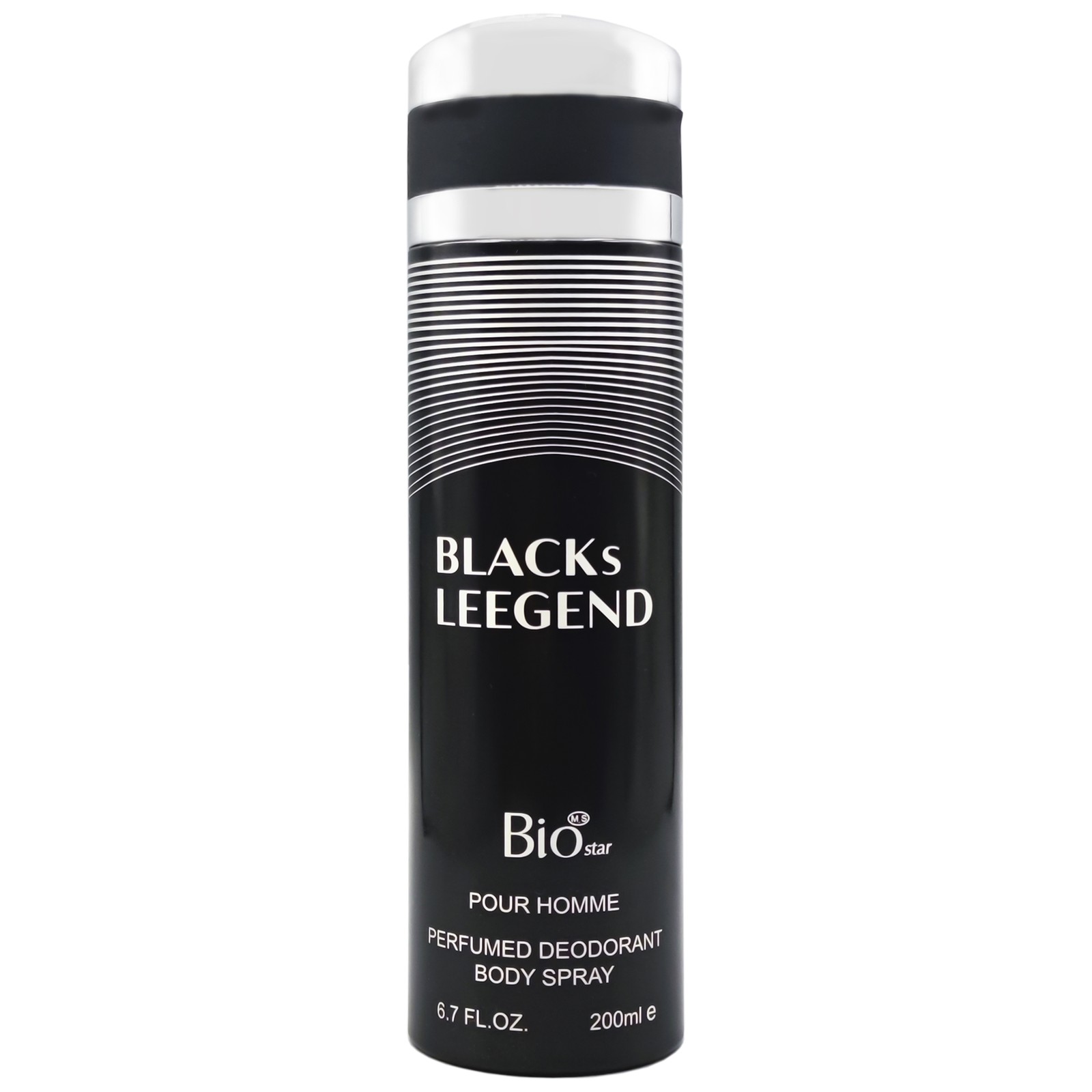 اسپری بدن مردانه بیو استار مدل Blacks Legend حجم 200 میلی لیتر
