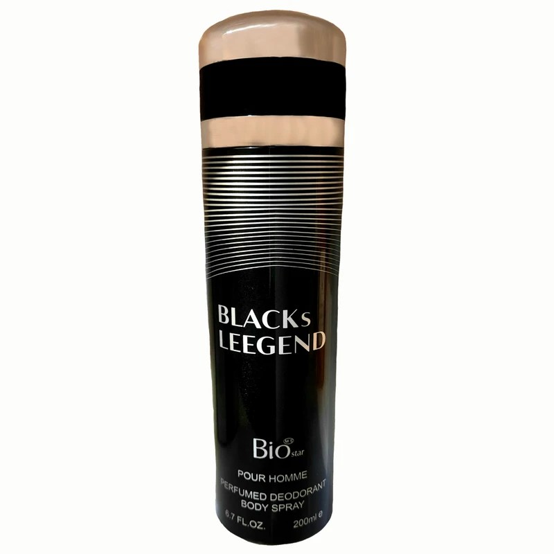 اسپری خوشبو کننده بدن بیو استار (Bio Star) مدل BLACKs LEEGEND حجم 200 میلی لیتر