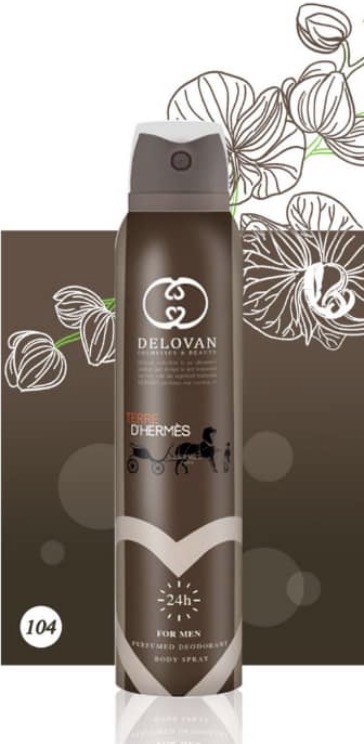 اسپری بدن دلوان 200 میل رایحه هرمس TERRE D HERMES