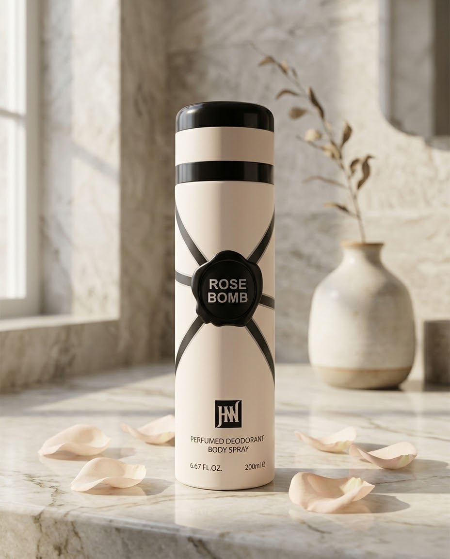 اسپری بدن و دئودورانت زنانه جانوین جکوینز مدل رز بمب ROSE BOMB اورجینال وارداتی