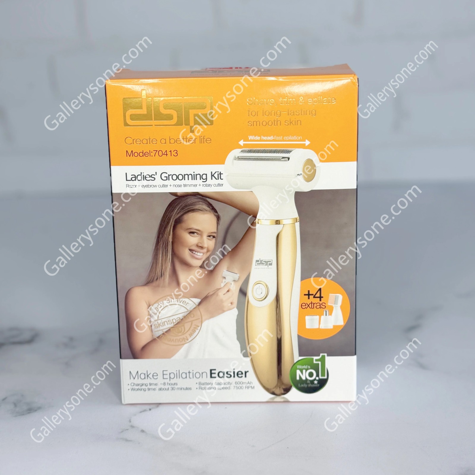 بادی گروم بانوان DSP 70413 | شیور شارژی ضد آب برای اصلاح صورت و بدن