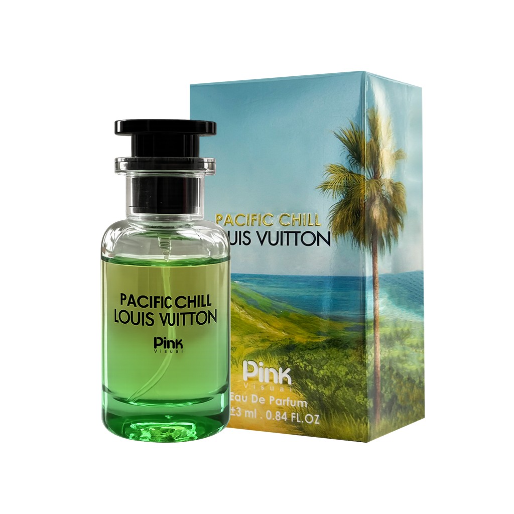 ادوپرفیوم مینیاتوری پینک ویژوآل Pink مدل لویی ویتون پسفیک چیل Louis Vuitton Pacific Chill حجم 30 میلی لیتر – New